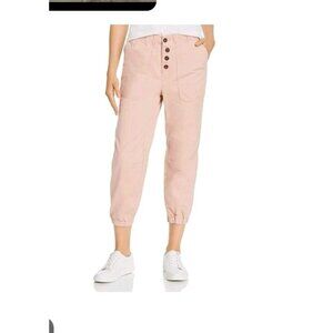 Free People  Cadet Pull-On Joggers Pants Peach/ Pink color, Size XS Boho 22x23
